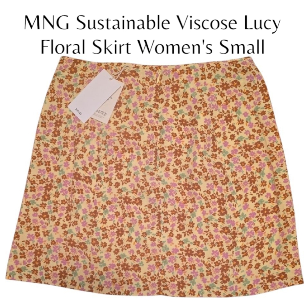 Mango Cream A-Line Mini Skirt Casual Resort Wear
